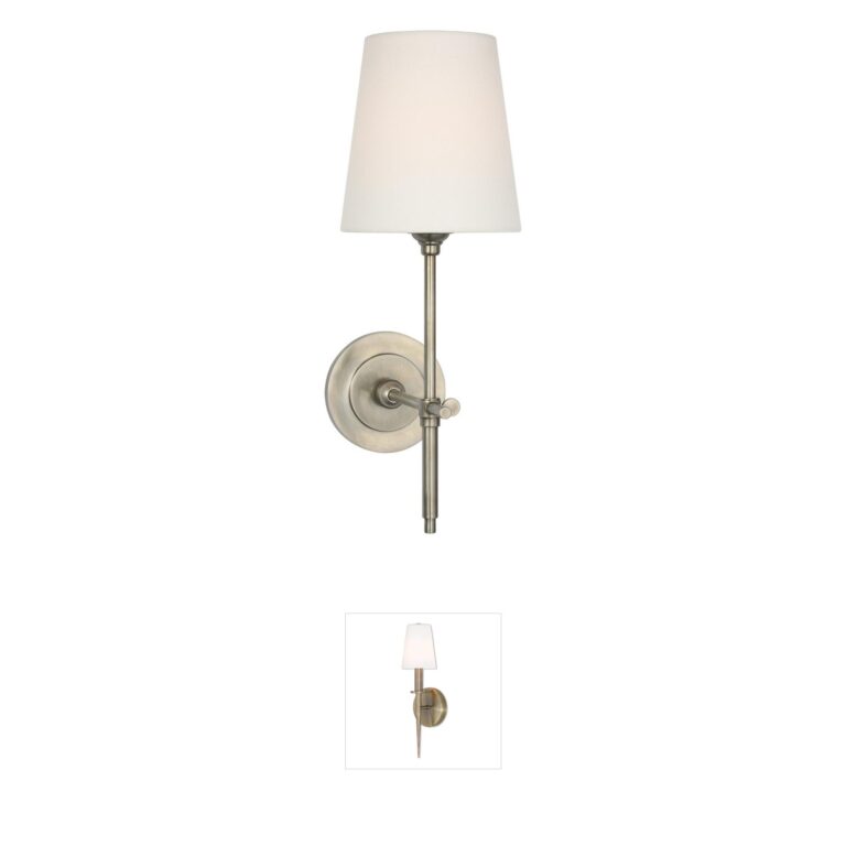 Visual Comfort Signature Collection Thomas O'Brien Bryant Antique Nickel Cordless LED Sconce