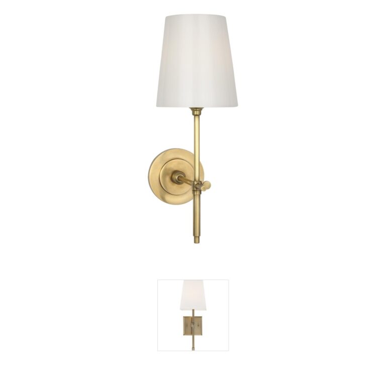 Visual Comfort Signature Collection Thomas O'Brien Bryant Rechargeable Brass Sconce