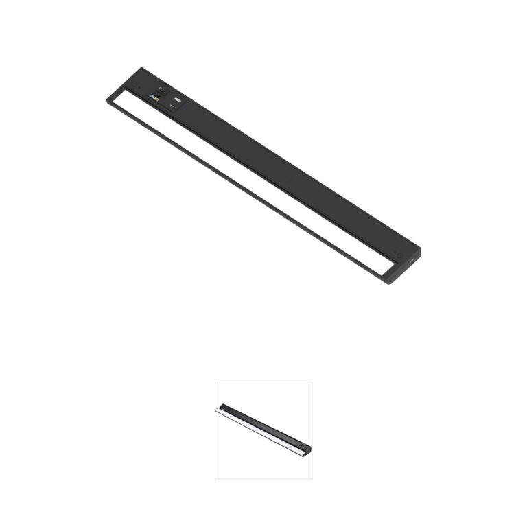 Nora Lighting LEDUR 24" Black Adjustable CCT Under Cabinet Light with USB