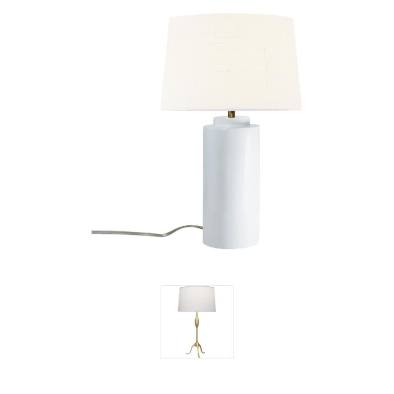 Justice Design Luminance Collection - Tower Bisque Ceramic Table Lamp