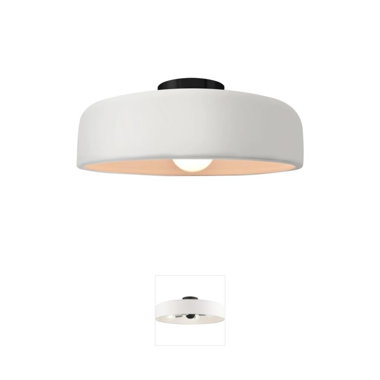Justice Design Group Radiance Spire Ceramic Drum Semi-Flush Mount