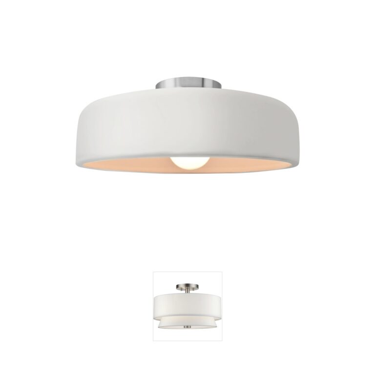 Justice Design Radiance Collection - Spire Ceramic Semi-Flush Mount