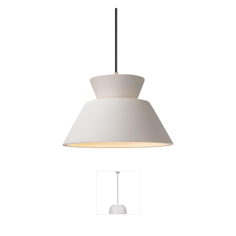 Justice Design Radiance Collection - Trapezoid Ceramic LED Pendant