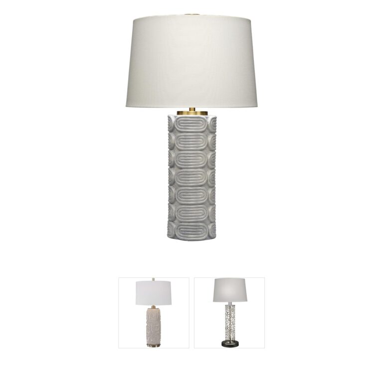 Jamie Young Co Wright Light Blue Reactive Glaze Ceramic Table Lamp