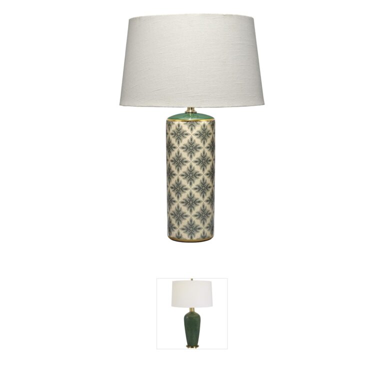 Jamie Young Co Harlequin Cream & Green Ceramic Table Lamp