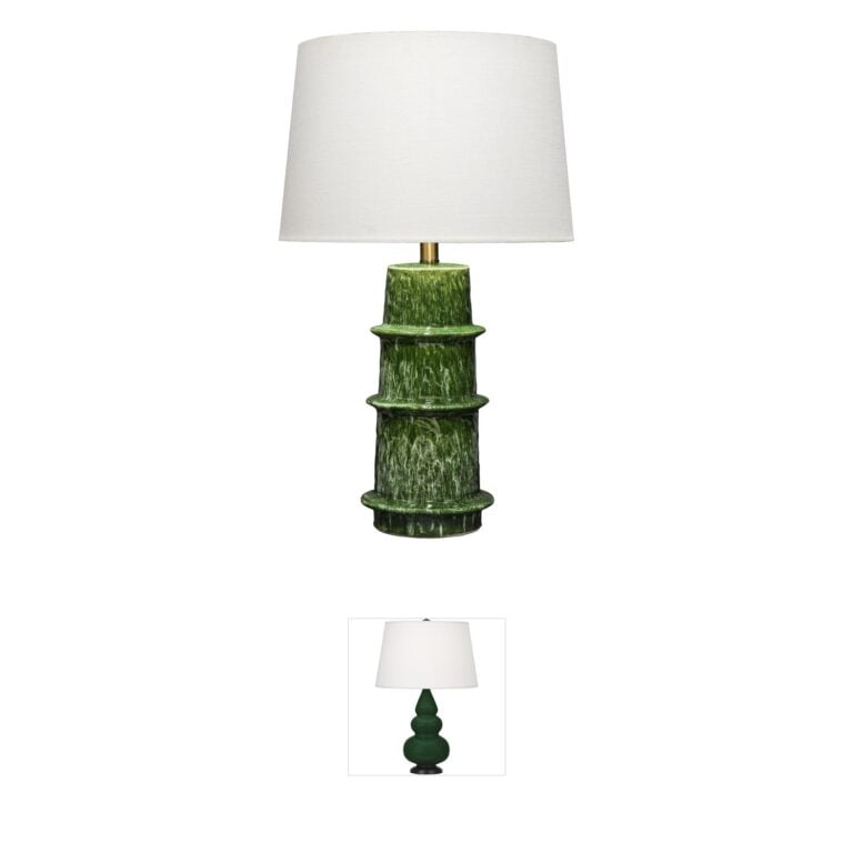 Jamie Young Co Saturn Handmade Green Ceramic Table Lamp