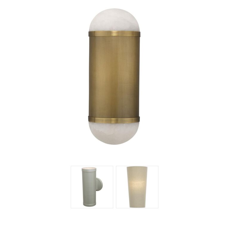 Jamie Young Co Remedy Alabaster & Brass Wall Sconce