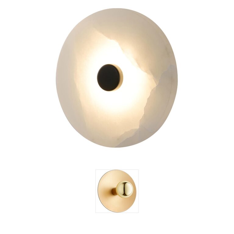 Bethel International KAC Series Satin Black and Alabaster LED Wall Sconce