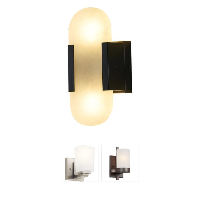 Bethel International KAC Series Alabaster Shade Wall Sconce
