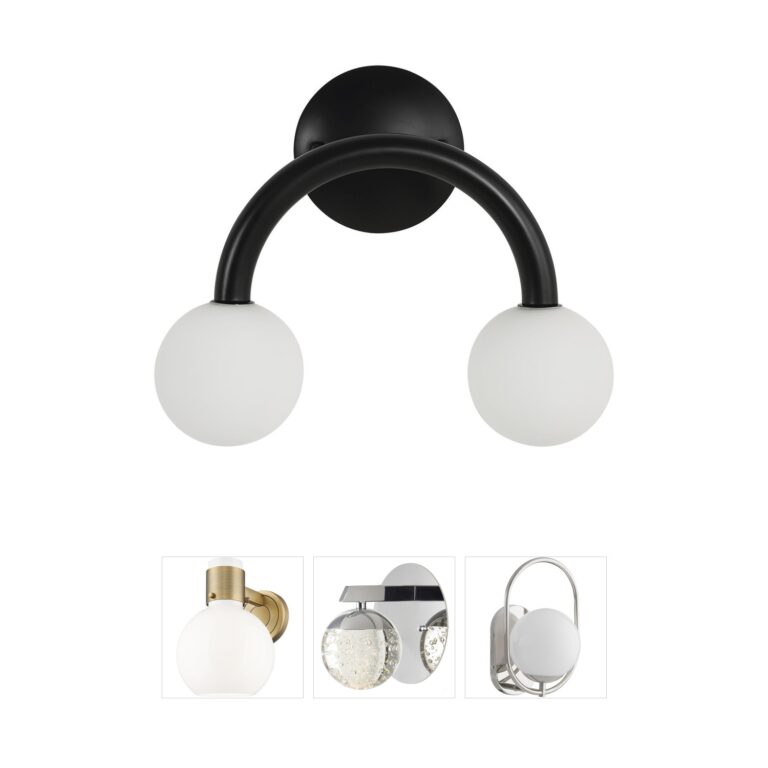 Renwil Santo 10.5-Inch Matte Black 2-Light Wall Sconce