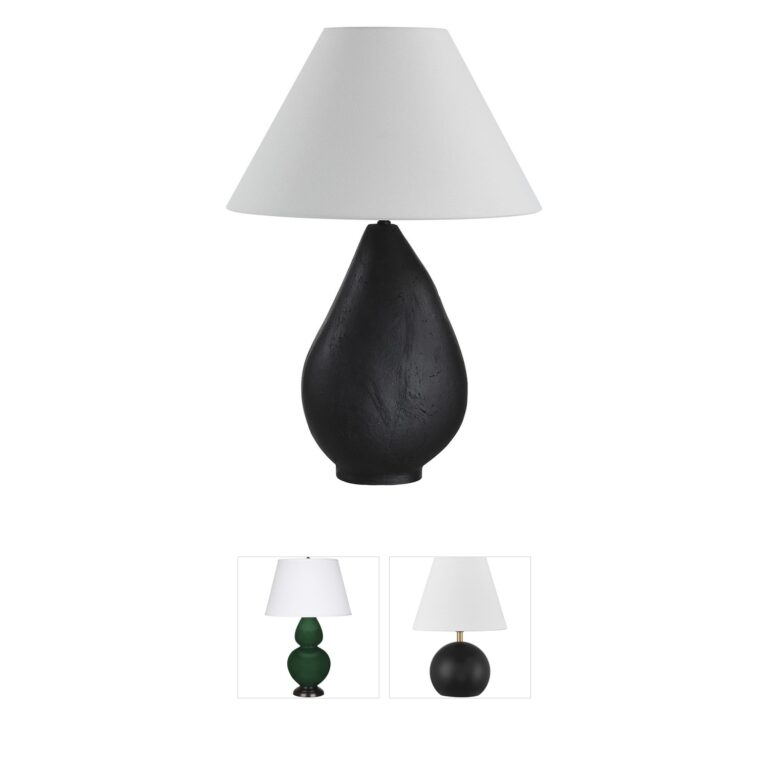 Renwil Sotiria Texture Matte Black Dimmable Table Lamp