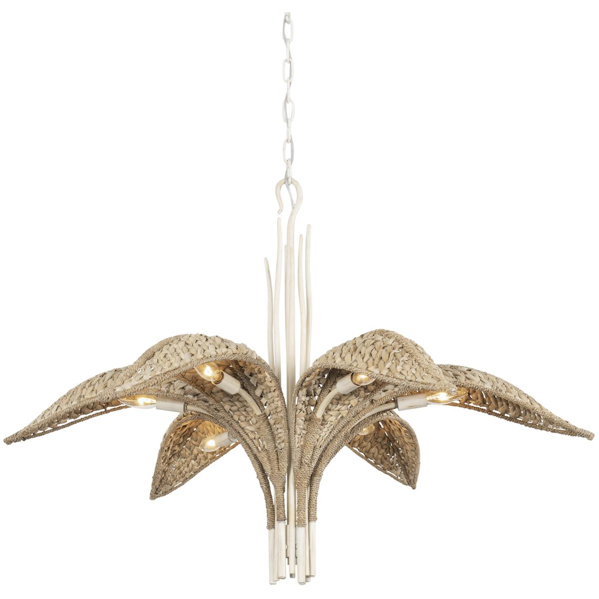 Varaluz Century Palm Recycled Steel & Seagrass Chandelier