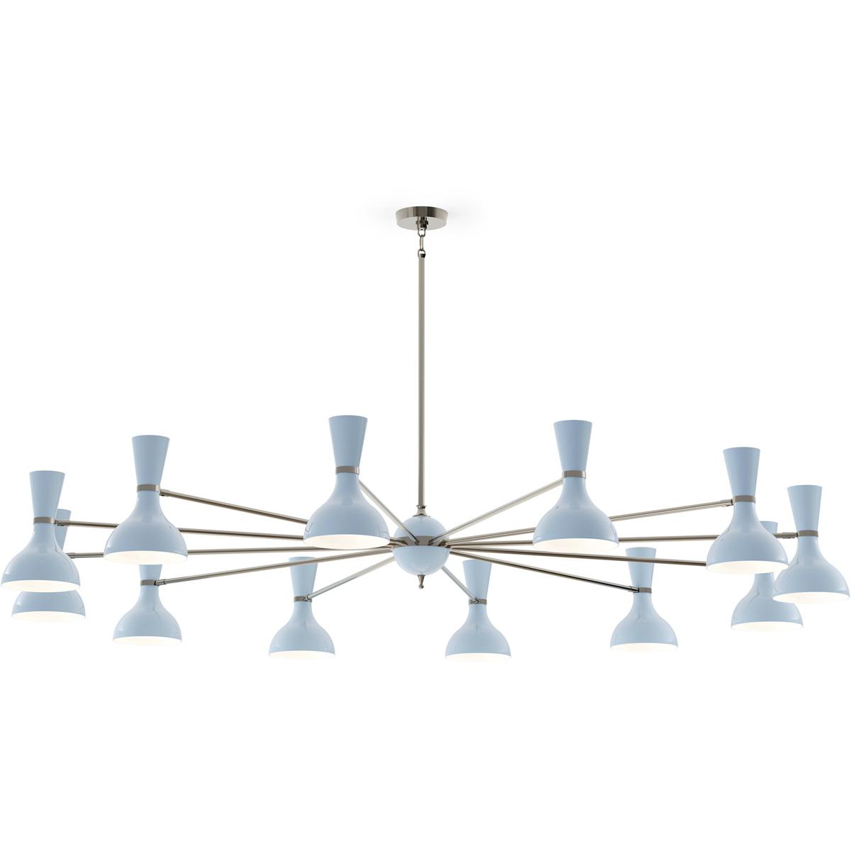 Robert Abbey Clare Chandelier: Modern Elegance in Polished Nickel