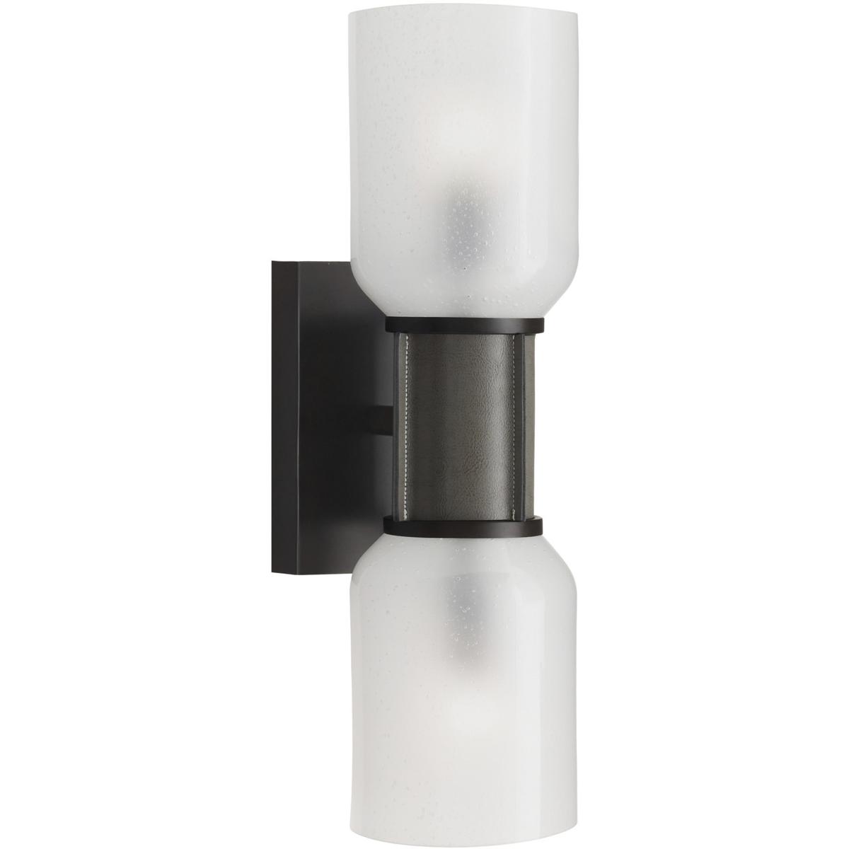 Arteriors Landon Glass & Leather Modern Sconce | Elegant Wall Light
