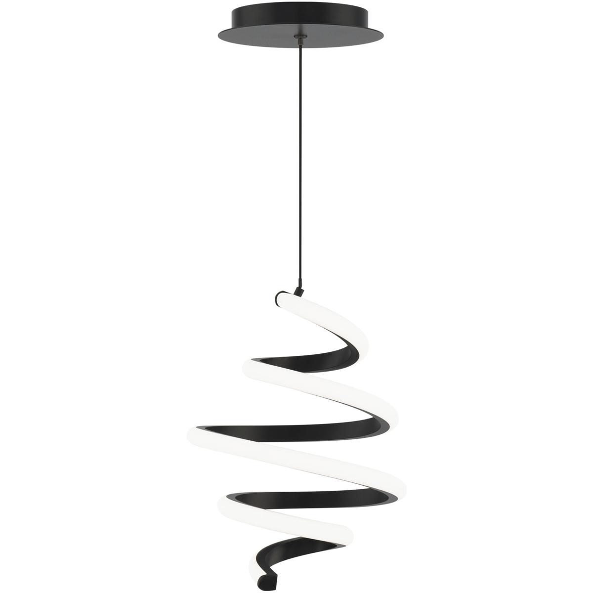 WAC Lighting Whirl Aluminum LED Pendant | Modern Black Light