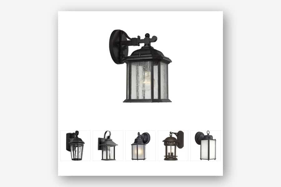 Generation Lighting Kent Oxford Bronze Outdoor Wall Lantern with Clear Seeded Glass