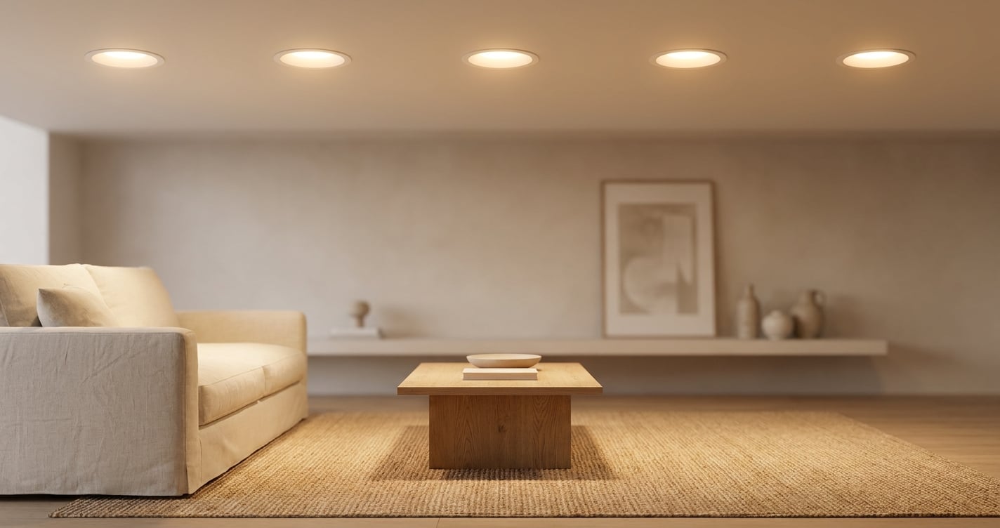 recessed lights spaced