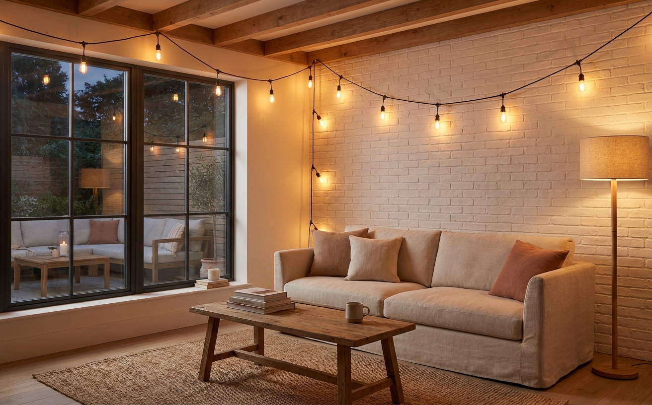string light installation