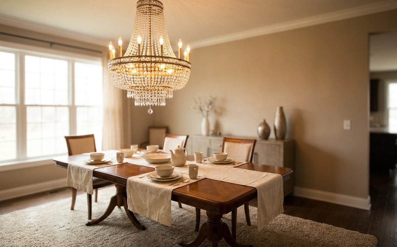 clean a chandelier