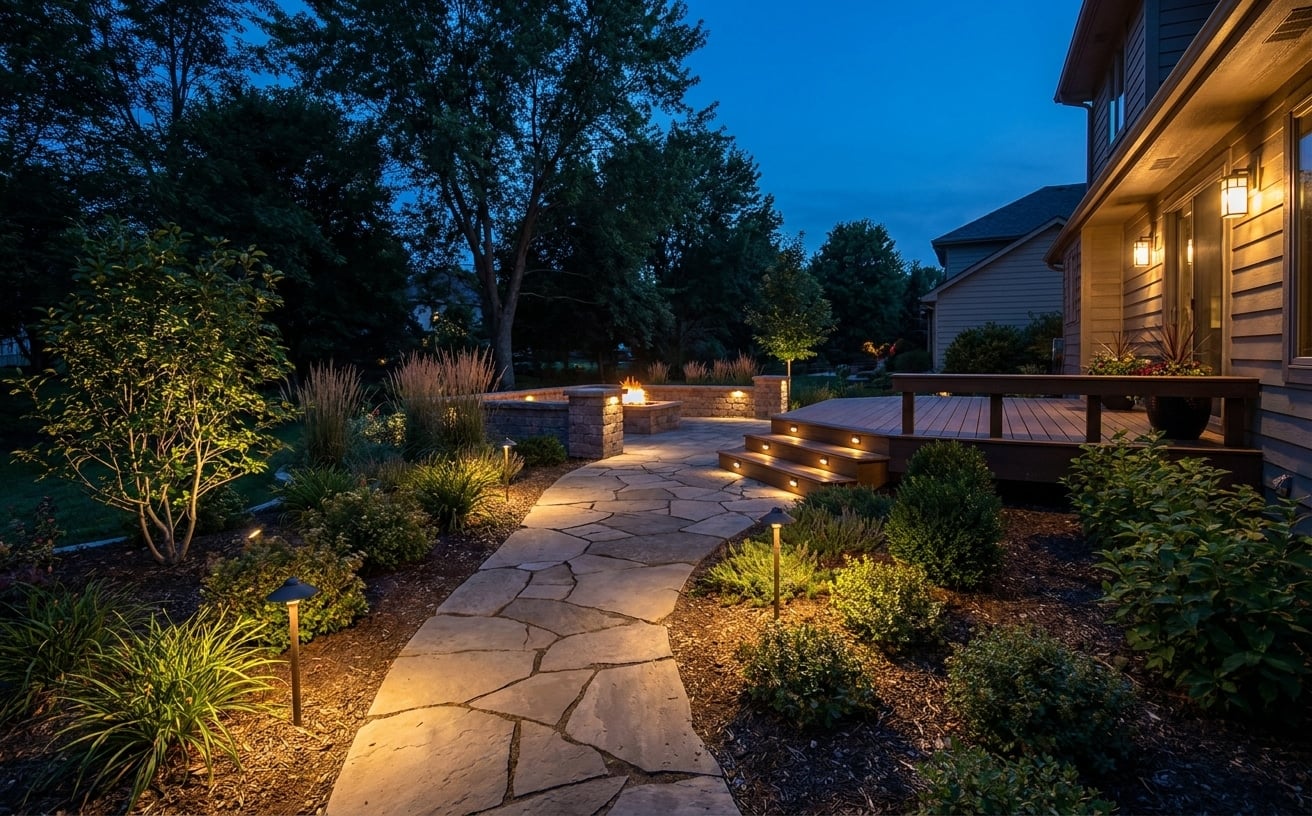 landscape lighting install