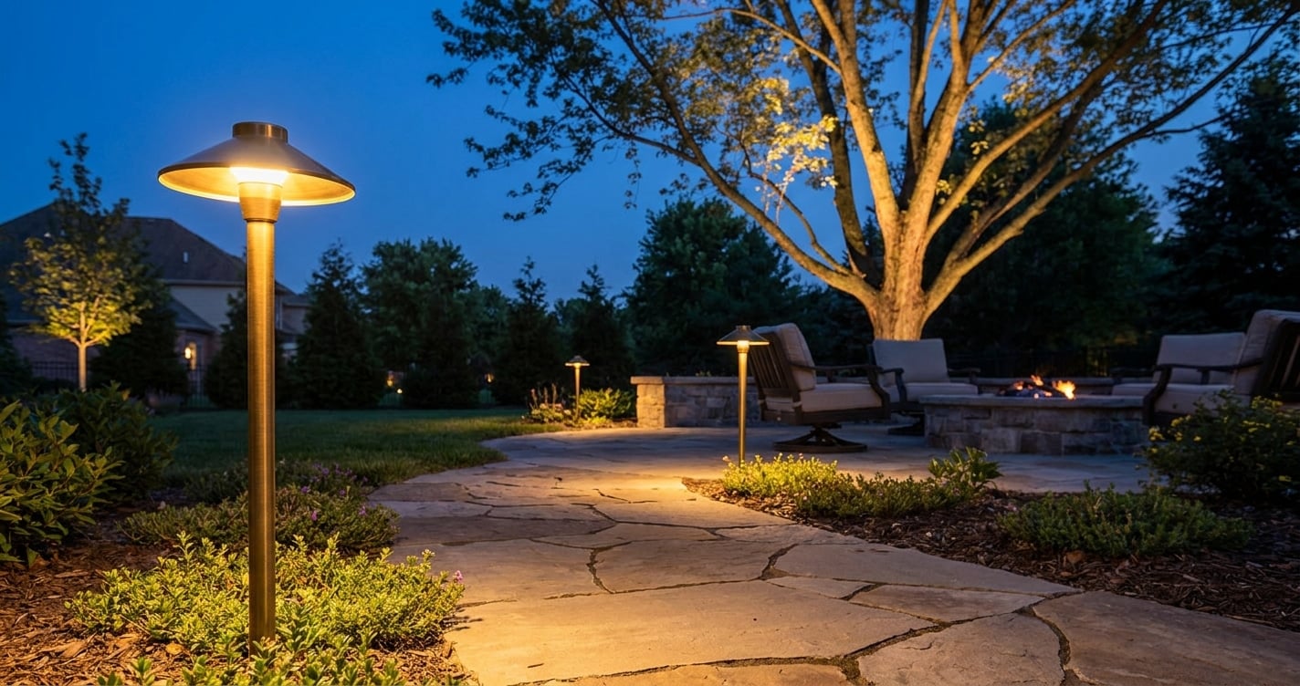 landscape lighting install